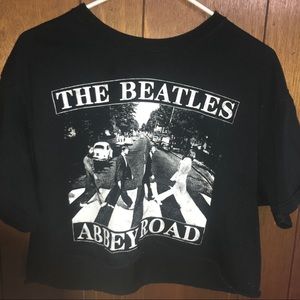 the beatles crop tee
